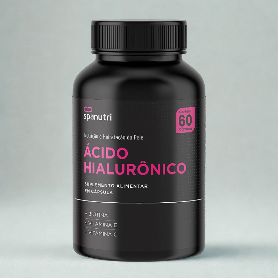 Ácido Hialurônico 60 Cápsulas com Vitaminas C e E + Biotina e Ácido Hialurônico