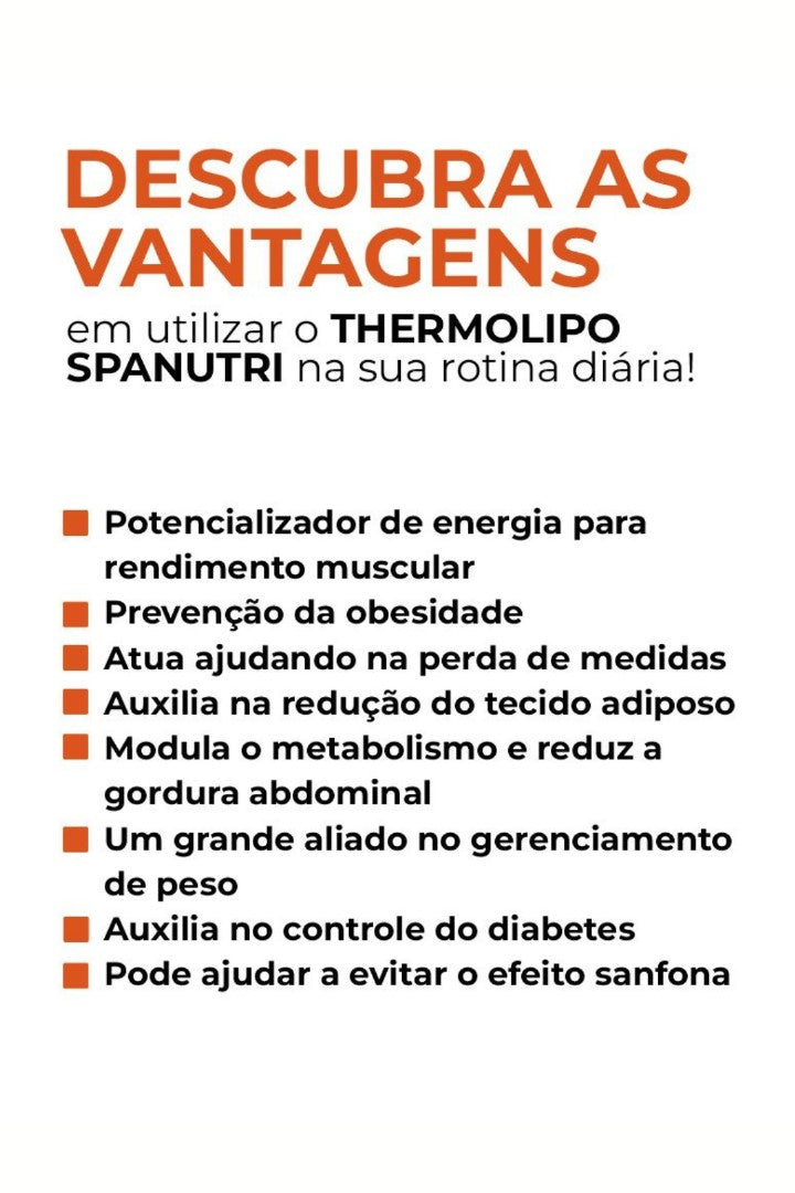 Thermolipo 60 Cápsulas | Termogênico com Vitaminas + Carnitina + Ácido Clorogênico e Magnésio
