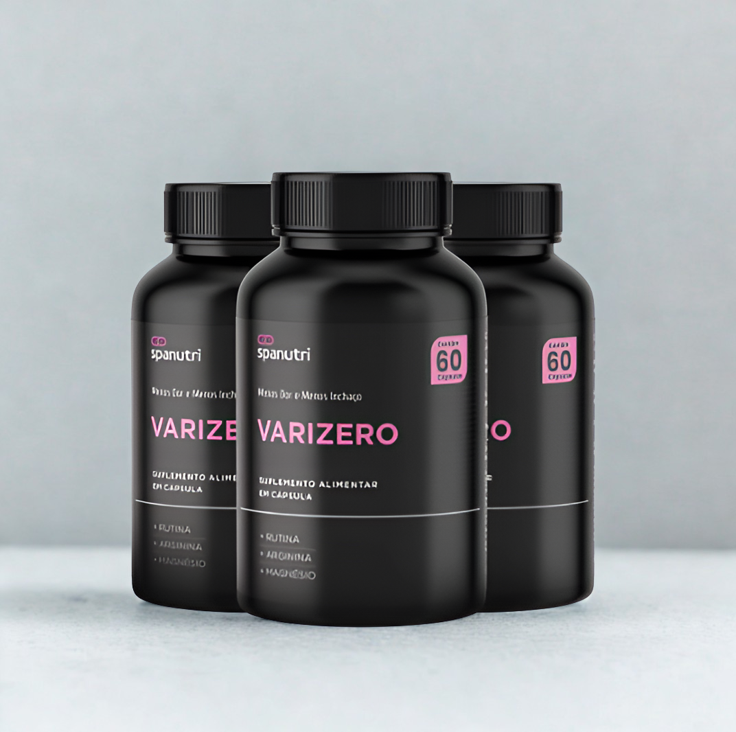 Varizero | Rico em Arginina, Magnésio, Vitamina C, Rutina e Ácido Fólico - Kit 3 Unidades