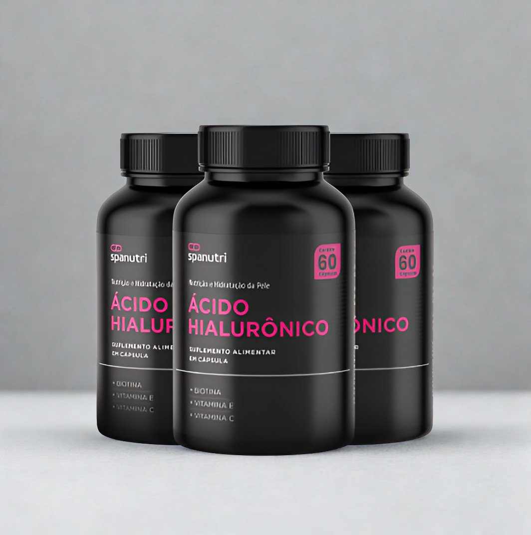 Ácido Hialurônico com Vitaminas C e E + Biotina e Ácido Hialurônico Kit 3 Unidades